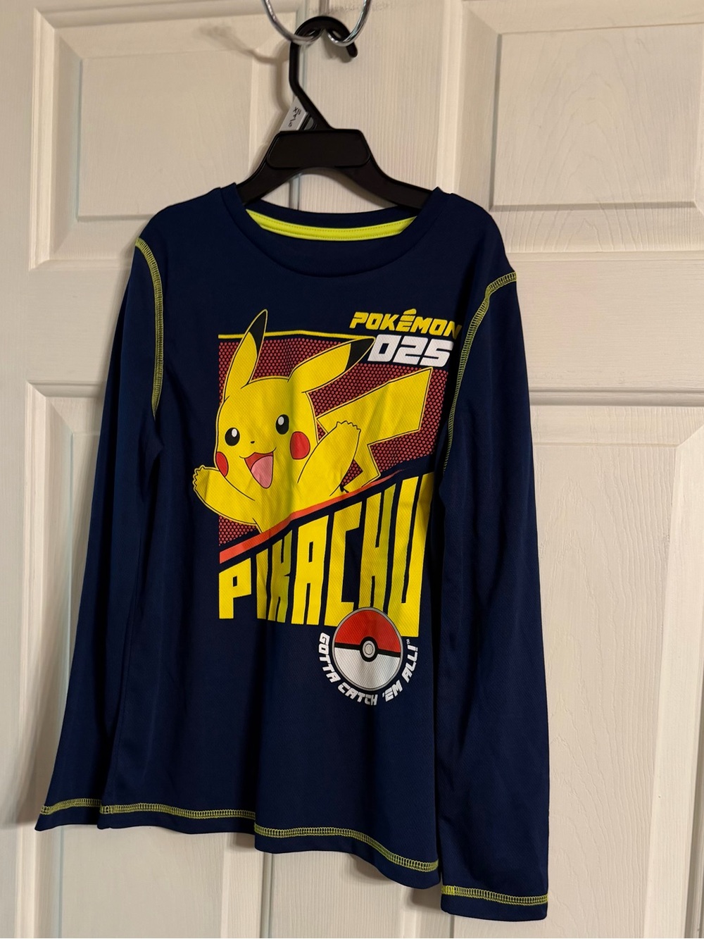 Jumping Beans Navy Pikachu Pokemon Long Sleeve Tee kids size 10